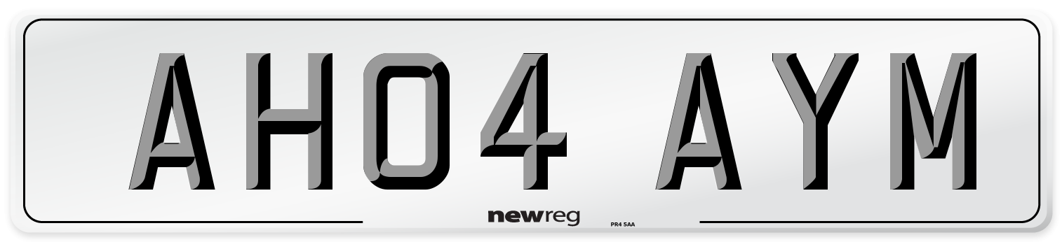 AH04 AYM Number Plate from New Reg